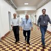 Fábio Lopez conhece as instalações da Santa Casa de Santos